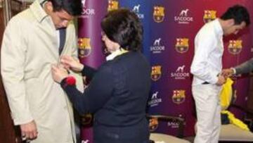 El Barcelona se prueba los nuevos trajes de Sacoor