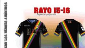 El Rayo lucirá la franja arcoíris en su segunda camiseta