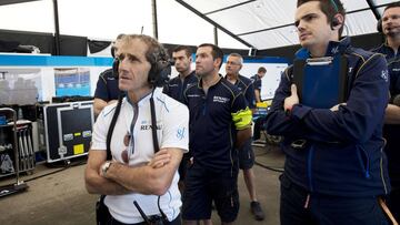 Alain prost, durante una carrera de la Fórmula E.