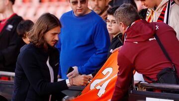 Yarek, el pasado domingo, en Mestalla.