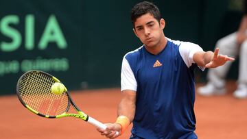 Tenis, Colombia vs Chile.
Copa Davis 2017.
Cristian Garin de Chile durante la serie final de partidos en el Grupo I de la Zona Americana de la Copa Davis,
VizzorImage / Leon Monsalve /Photosport