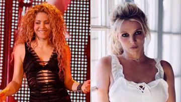 Imágenes de Shakira y de Britney Spears.