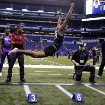 Byron Jones en su increíble actuación en la Combine.