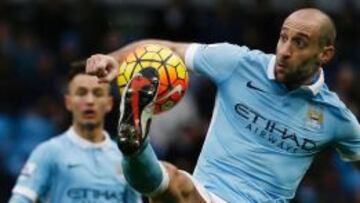 Pablo Zabaleta durante un partido.