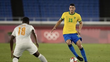 Nino Mota durante un partido con Brasil en los Juegos Olímpicos