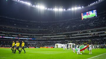 General View during the game Mexican National Team (Mexico) vs Honduras, corresponding to the Quarterfinals second Leg of the Concacaf Nations League 2023-2024, at Azteca, on November 21, 2023.
<br><br>
Vista general durante el partido Seleccion Nacional Mexicana (Mexico) vs Honduras, correspondiente a Cuartos de Final Vuelta de la Liga de Naciones de Concacaf 2023-2024, en el Estadio Azteca, el 21 de Noviembre de 2023.
