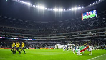 General View during the game Mexican National Team (Mexico) vs Honduras, corresponding to the Quarterfinals second Leg of the Concacaf Nations League 2023-2024, at Azteca, on November 21, 2023.

<br><br>

Vista general durante el partido Seleccion Nacional Mexicana (Mexico) vs Honduras, correspondiente a Cuartos de Final Vuelta de la Liga de Naciones de Concacaf 2023-2024, en el Estadio Azteca, el 21 de Noviembre de 2023.