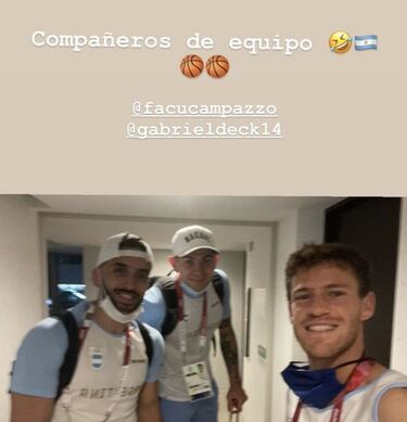 La foto de Peque Schwartzman, Facu Campazzo y Gabriel Deck que ilusiona a Argentina