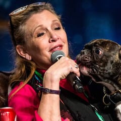 Carrie Fisher y su inseparable amigo, su perro Gary
