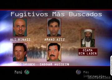 El objetivo del juego era buscar y capturar a los criminales ms buscados por EEUU, como Saddam Hussein y Osama Bin Laden