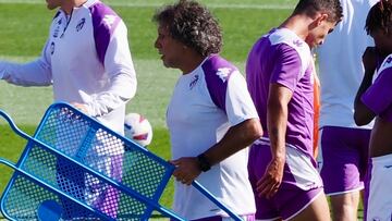 Valladolid. 10/10/2023. Entrenamiento Real Valladolid. Ricardo Pereira, entrenador de porteros del Real Valladolid.
Photogenic/Miguel ?ngel Santos