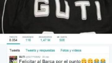 Guti se la devuelve a Piqué: 'felicita' al Barça por el punto