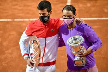 Novak Djokovic y Rafael Nadal.