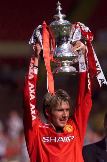 Beckham se consagró en seis ocasiones en la Liga Inglesa con el Manchester United.