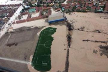 La cancha del colegio Scuola Italiana de Copiapó.