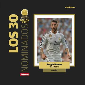 La lista de los 30 jugadores nominados al Balón de Oro