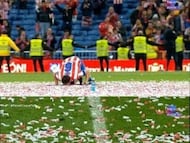 Koke fue uno de los protagonistas de la Copa del rey al colocar la bandera rojiblanca en el centro del campo del Bernabéu tras ganar el trofeo.