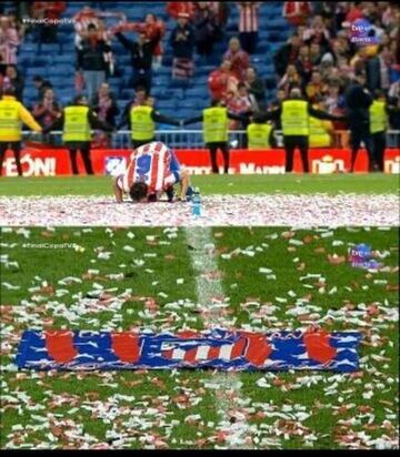 Koke fue uno de los protagonistas de la Copa del rey al colocar la bandera rojiblanca en el centro del campo del Bernabéu tras ganar el trofeo.