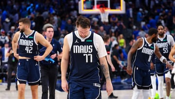 Luka Doncic, base de Dallas Mavericks, tras la derrota contra Los Angeles Clippers en el cuarto partido de su eliminatoria de primera ronda de los playoffs 2024.