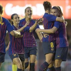 El Barcelona ganó al Sporting Huelva y sigue con su pleno