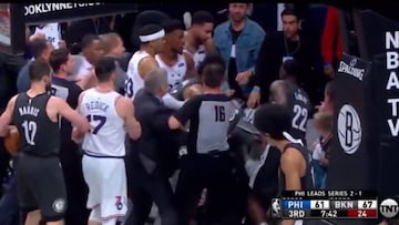 El último tropel en la NBA: Dos expulsados y árbitros en el piso...