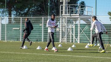 Radamel Falcao en trabajos con el Mónaco