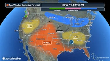 Tormenta de nieve en Nochevieja y Año Nuevo en Estados Unidos: estos serán los estados afectados
