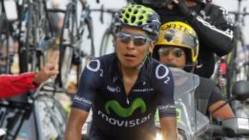 Nairo Quintana, segundo en el Mont Ventoux.