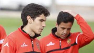 Jes&uacute; Vallejo y Pedro, en un entrenamiento.