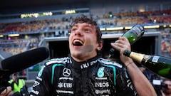 Así celebró el italiano y la escudería la victoria en el GP de China