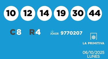 La Primitiva: comprobar los resultados del sorteo de hoy, lunes 6 de octubre