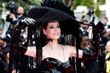 Polli Cannabis durante la alfombra roja del Festival de Cannes 2023.