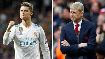 Cristiano Ronaldo (Real Madrid) y Arsene Wenger (Arsenal).