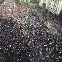Así fue la nueva marcha en Plaza Italia: el video del 'súper lunes'