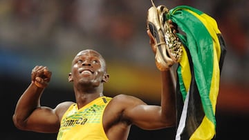 Fastest ever | Usain Bolt celebrating after winning the men's 100m final at the 2008 Beijing Olympic Games.