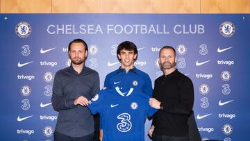 Joao Félix, presented as a new Chelsea player.