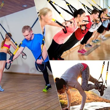 Trabajar con un TRX te permite combinar ejercicios, fuerza, elasticidad, equilibrio...