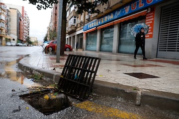 Incidencias en la capital malagueña con motivo de las precipitaciones.