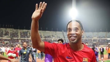 Ronaldinho en el Clásico de las Leyendas.