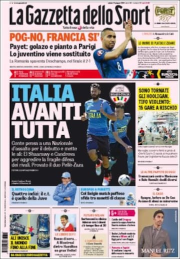 Portadas de la prensa mundial