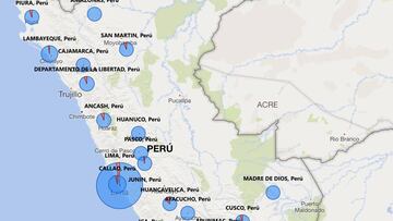 Mapa de casos por coronavirus por departamento en Perú: hoy, 9 de abril