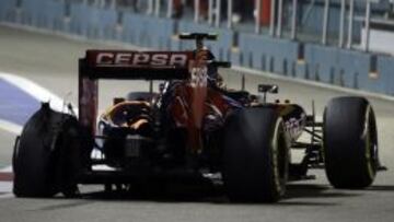 Sainz sufrió un leve contratiempo.