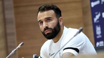 Javi Jiménez, durante la rueda de prensa.