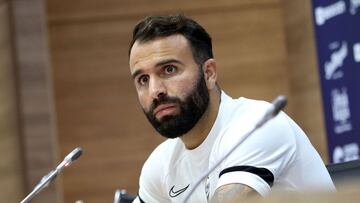 Javi Jim&eacute;nez, durante la rueda de prensa.