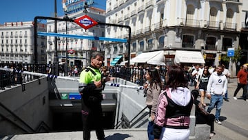 MADRID, 28/04/2025.- El corte de suministro eléctrico que afecta este lunes a España ha dejado sin servicio el metro de Madrid. EFE/Mariscal