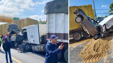 VIDEO | Tráiler se queda sin frenos en autopista México-Puebla, embiste a varios autos y deja múltiples heridos