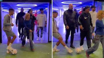 Ronaldinho se queda alucinado tras el caño de un aficionado: su reacción es para verla