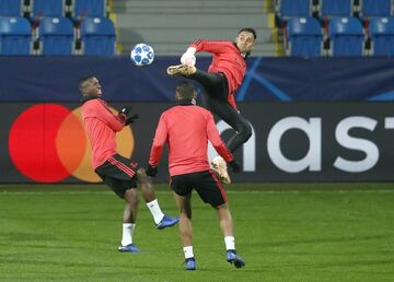 Keylor Navas, Vinicius y Casemiro.