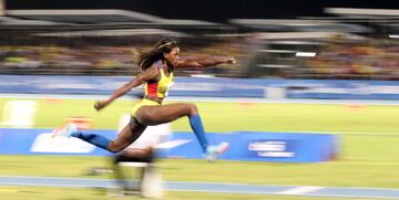 Caterine Ibargüen gana la medalla de oro en el salto triple de los Juegos Centroamericanos y del Caribe Barranquilla 2018. Urrutia fue medalla de plata