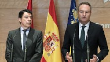 El presidente de la Comunidad de Madrid, Ignacio González, y su homólogo valenciano, Alberto Fabra.